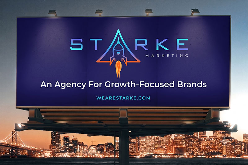 Starke marketing - media buying billboard mockup
