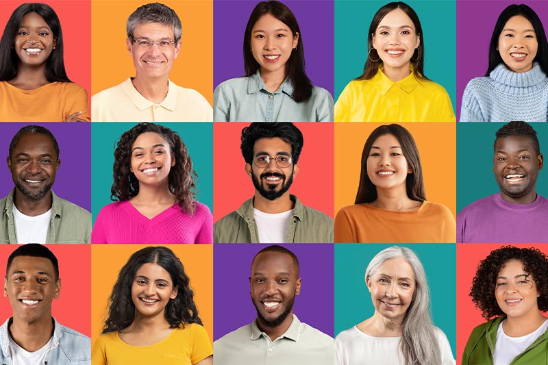 social media smiling faces